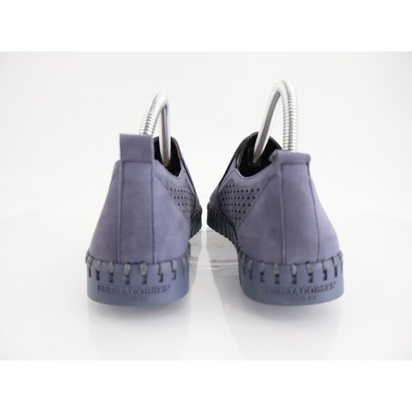 Ilse Jacobsen Tulip Flat Womens Size 39 9 Slip On Blue Perforated Fabric - Picture 5 of 11